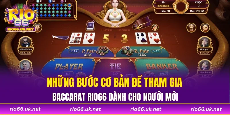 Những bước cơ bản để tham gia Baccarat RIO66 dành cho người mới