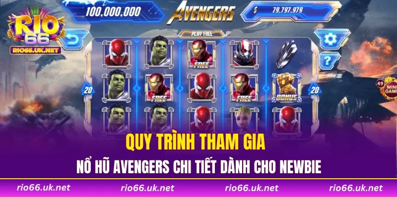 Quy trình tham gia nổ hũ Avengers chi tiết dành cho newbie